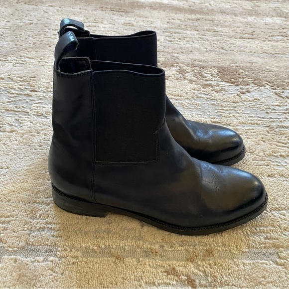 Liebeskind Black Leather Ankle Boots Chelsea Boots Booties: 37 - Picture 2 of 16